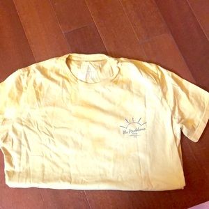 Retro surfing tee, yellow tie dye